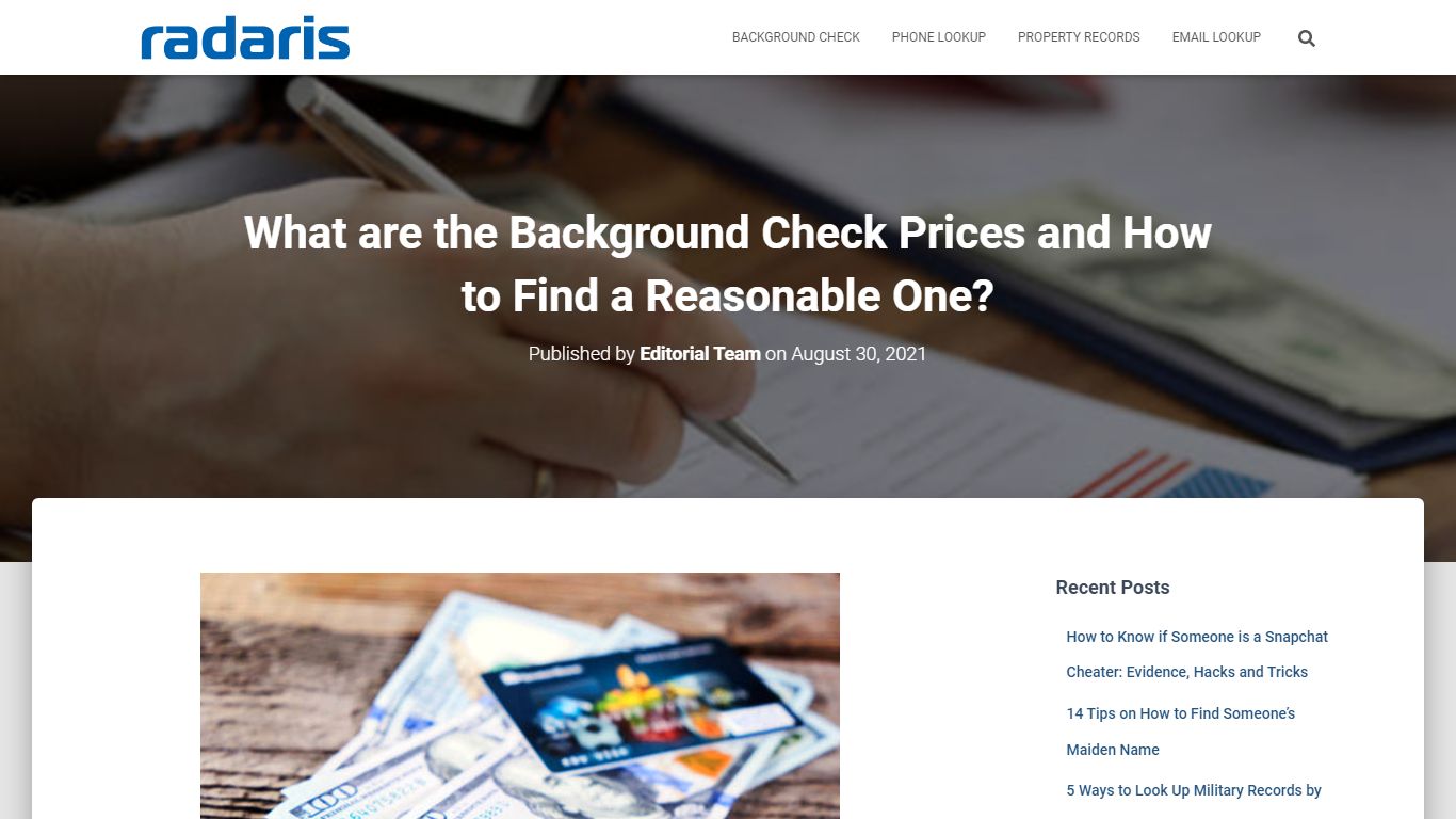 How Much Does a Background Check Cost? - Radaris